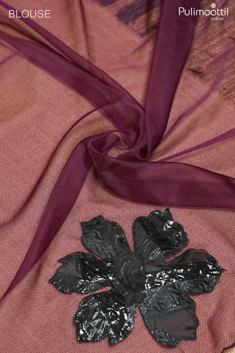 Purple color organza fancy saree