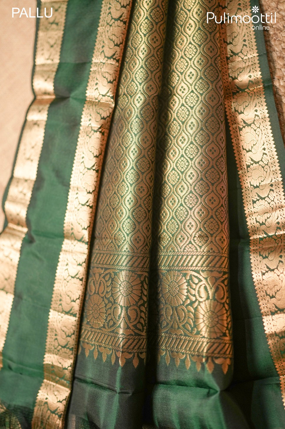 Violet pinkish color Kanchipuram designer saree