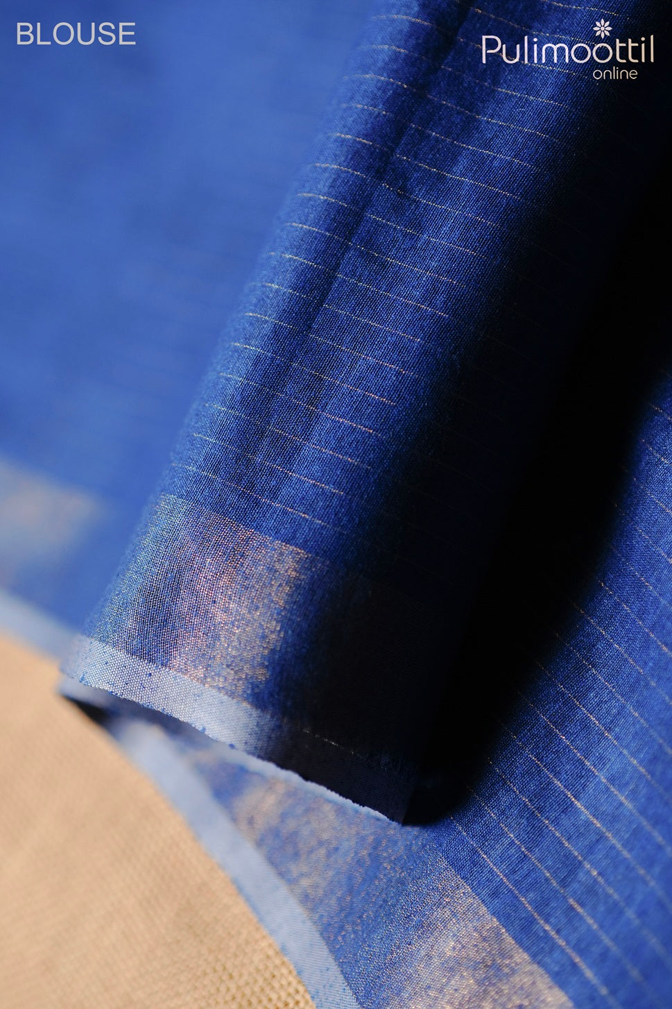 Blue grey color jute silk saree