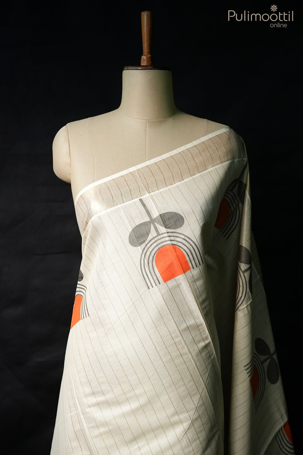 Golden tissue Kerala set saree