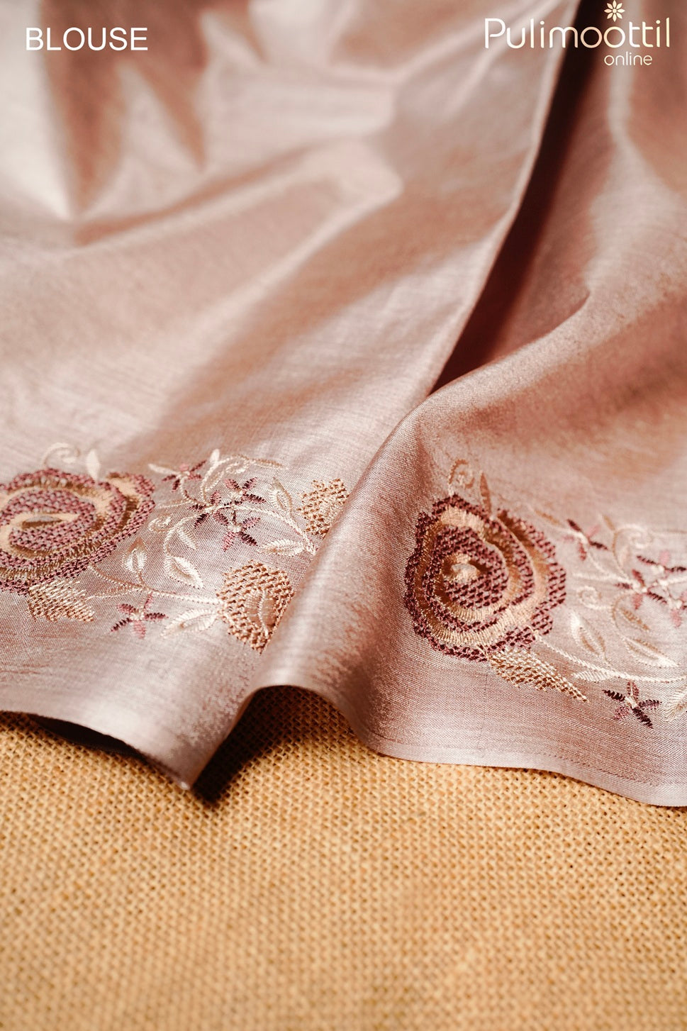 Light chikku color Tussar silk saree