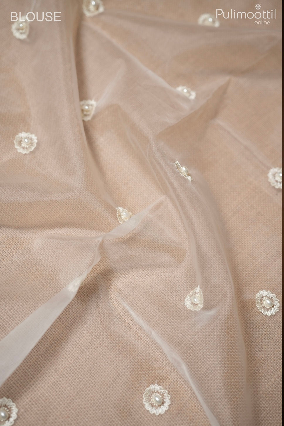 Off-white color organza fancy saree