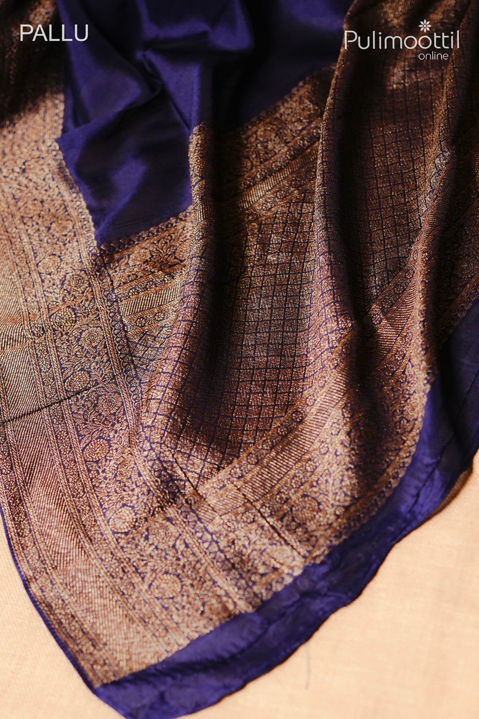 Blue color Banarasi saree