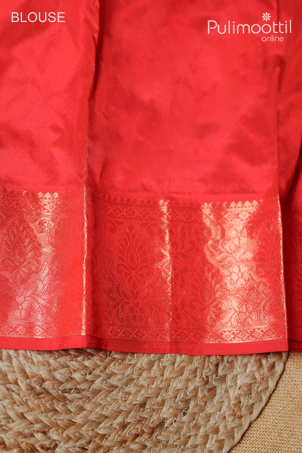 Chilli red Kanchipuram silk saree