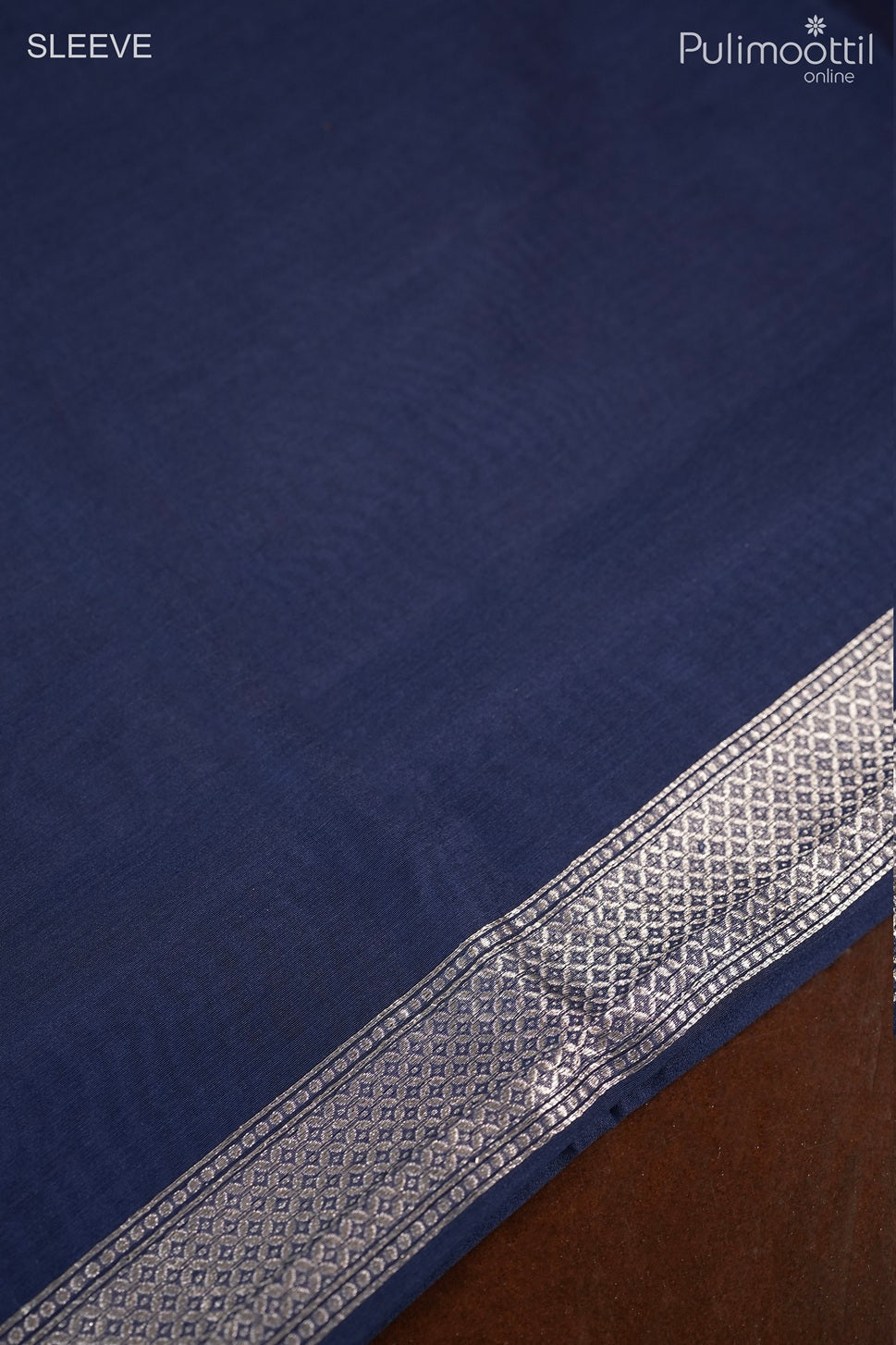 Blue Chanderi Silk Unstitched Salwar Set