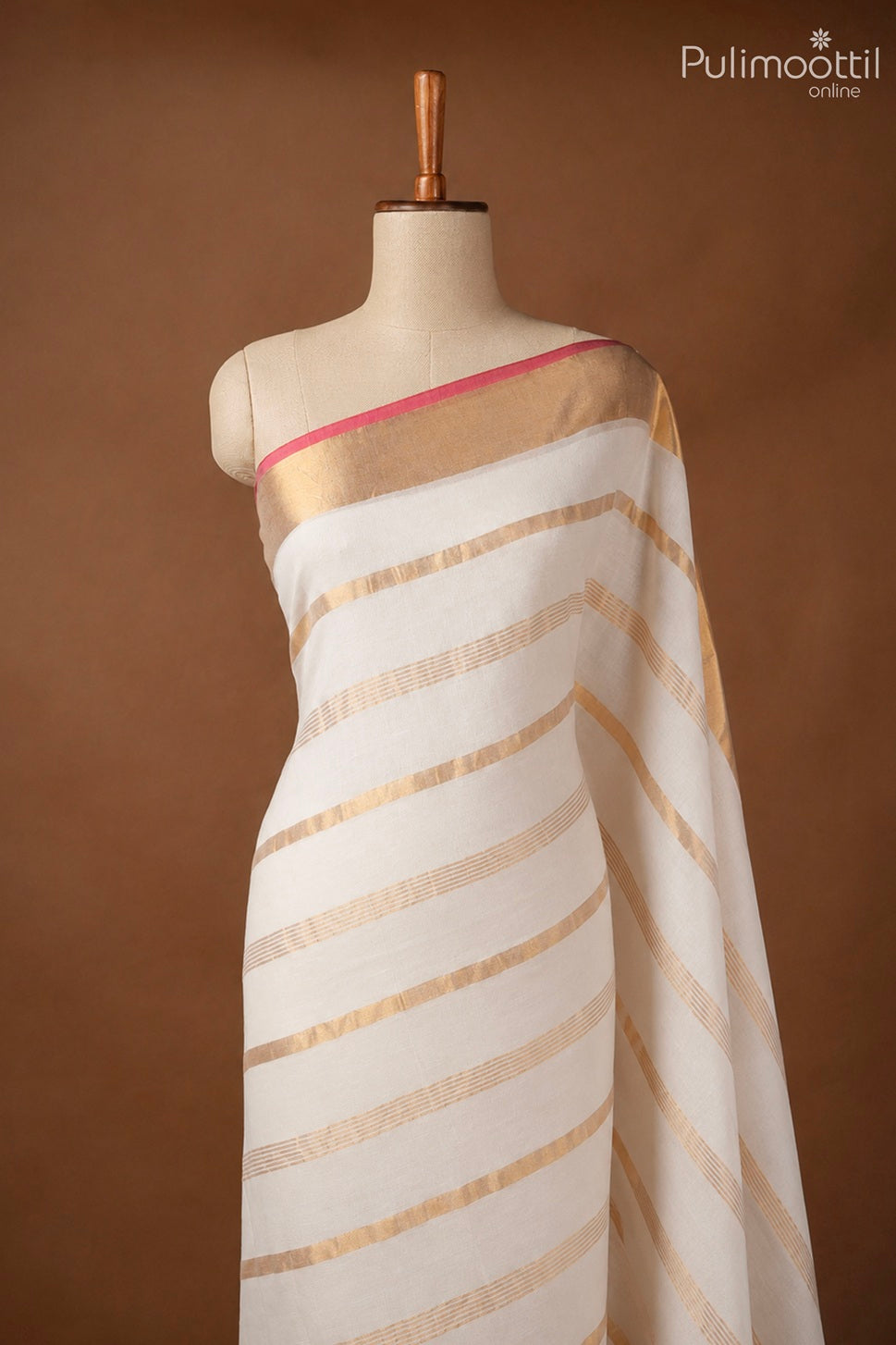 Off White Colour Mul Cotton Saree