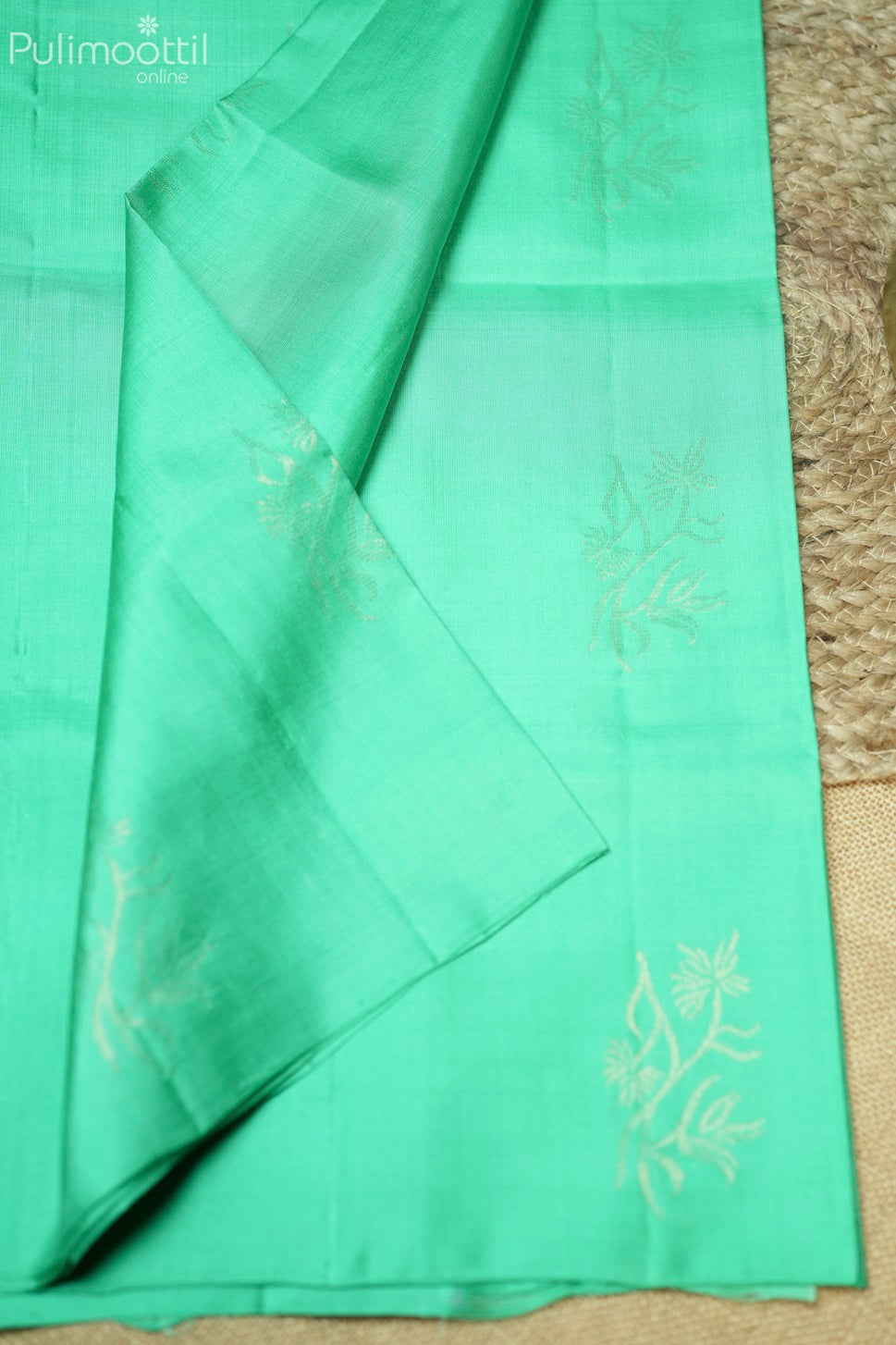 Mint Green Colour Kanchipuram Soft Silk Saree