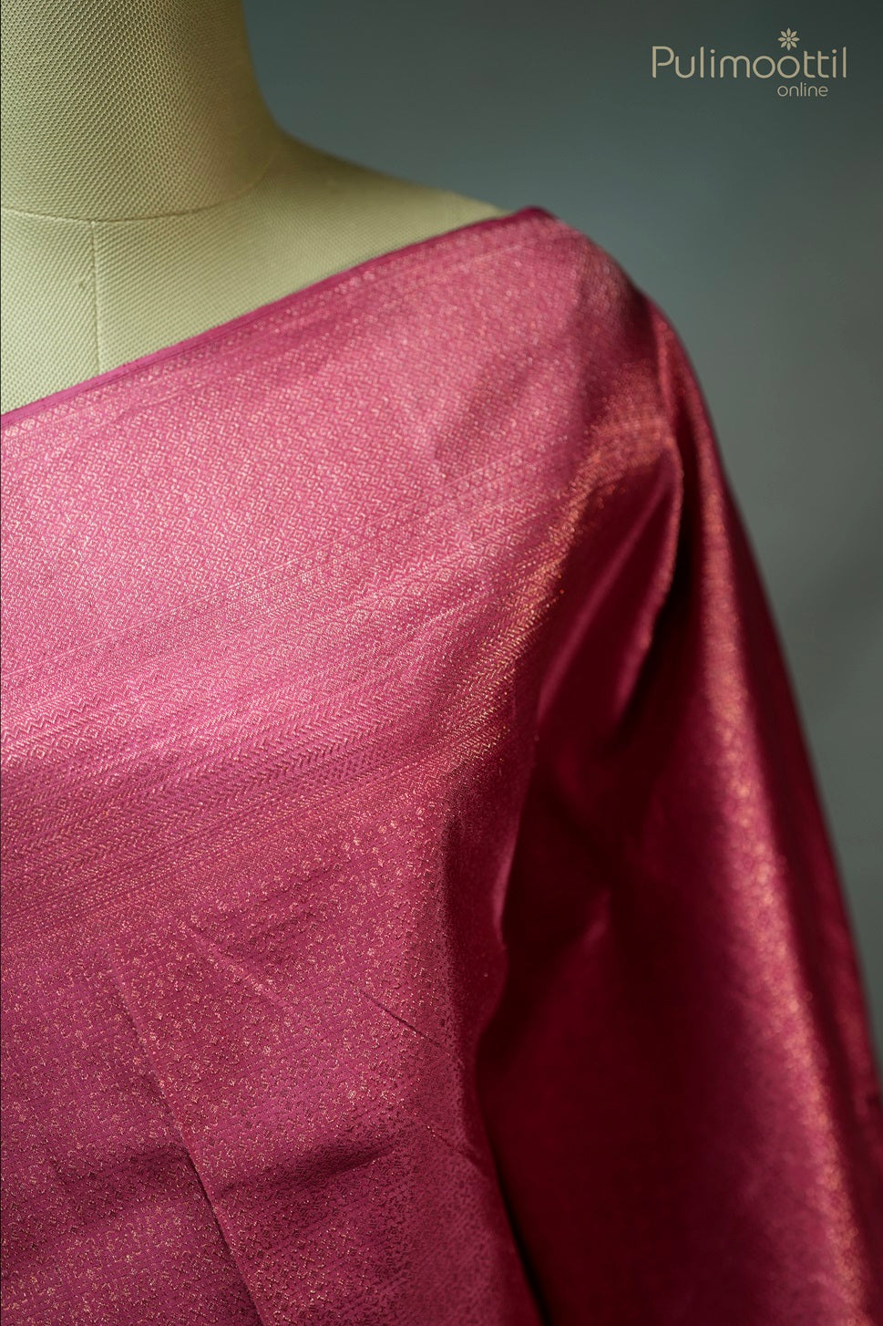 Onion Pink Colour Kanchipuram Brocade Wedding Saree