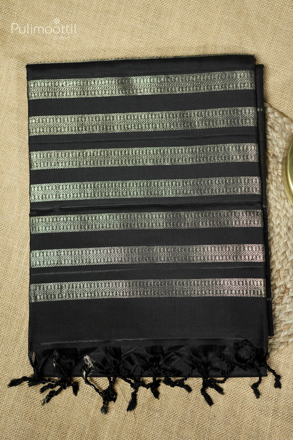 Black Colour Soft Silk Saree