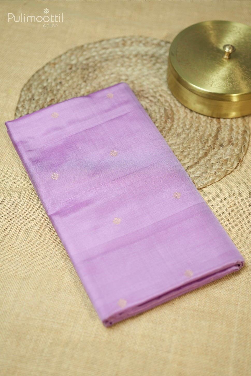 Lavender Colour Kanchipuram Soft Silk Saree