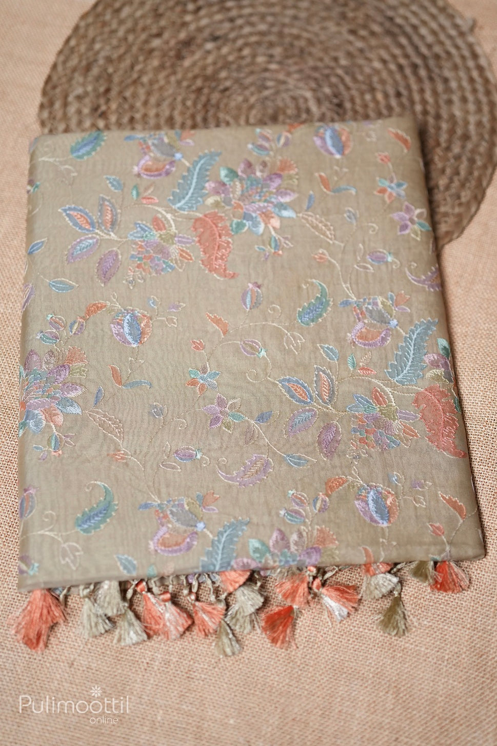 Chickoo Colour Pure Organza Saree