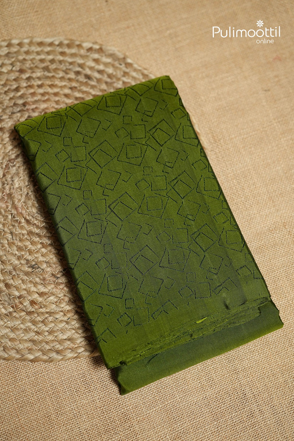 Olive Green Colour Kanchipuram Soft Silk Saree