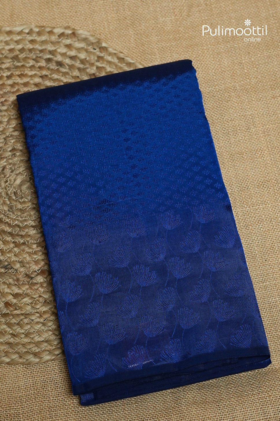 Medium Blue Colour Kanchipuram Self-Design Saree