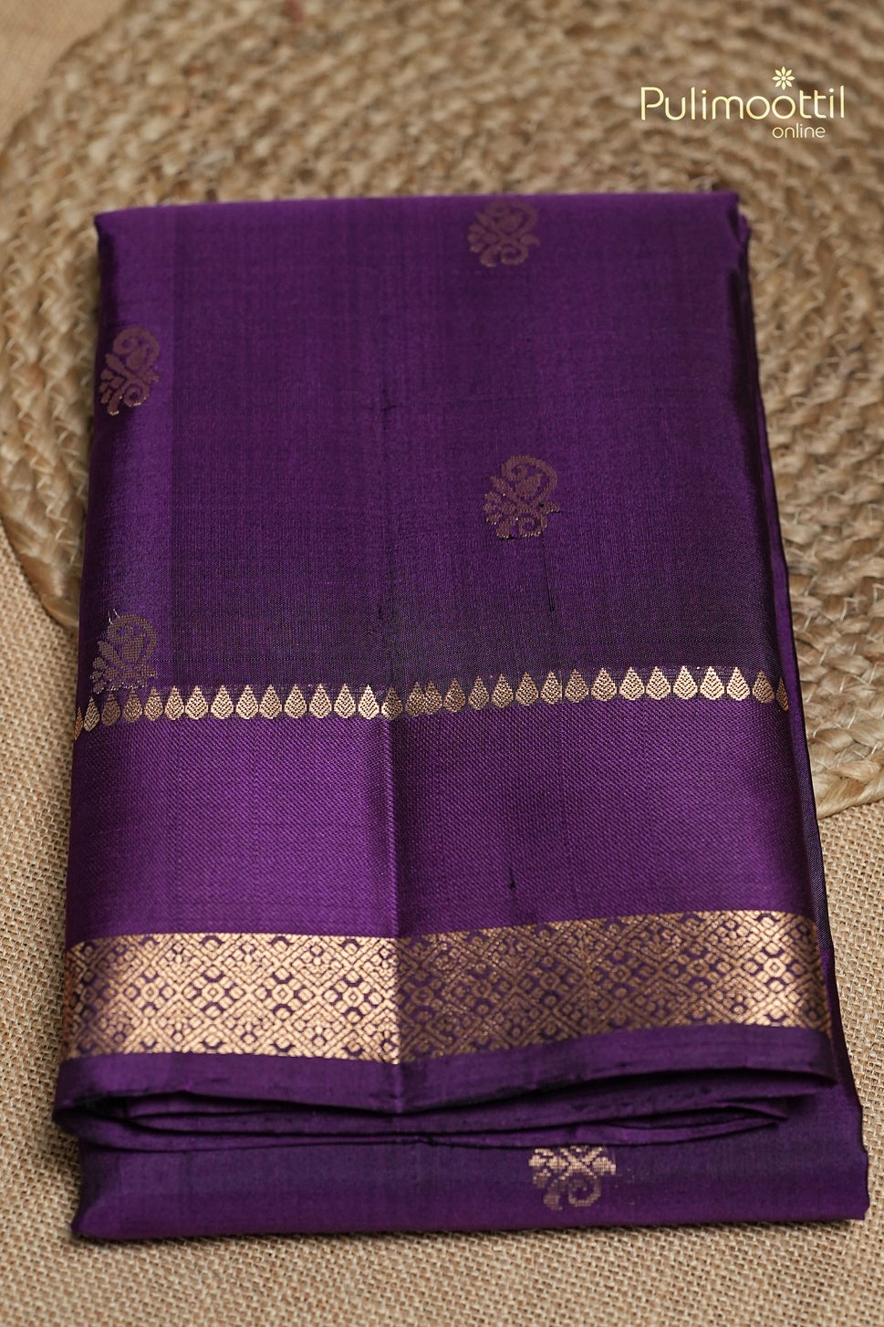 Dark Violet Colour Kanchipuram Soft Silk Saree