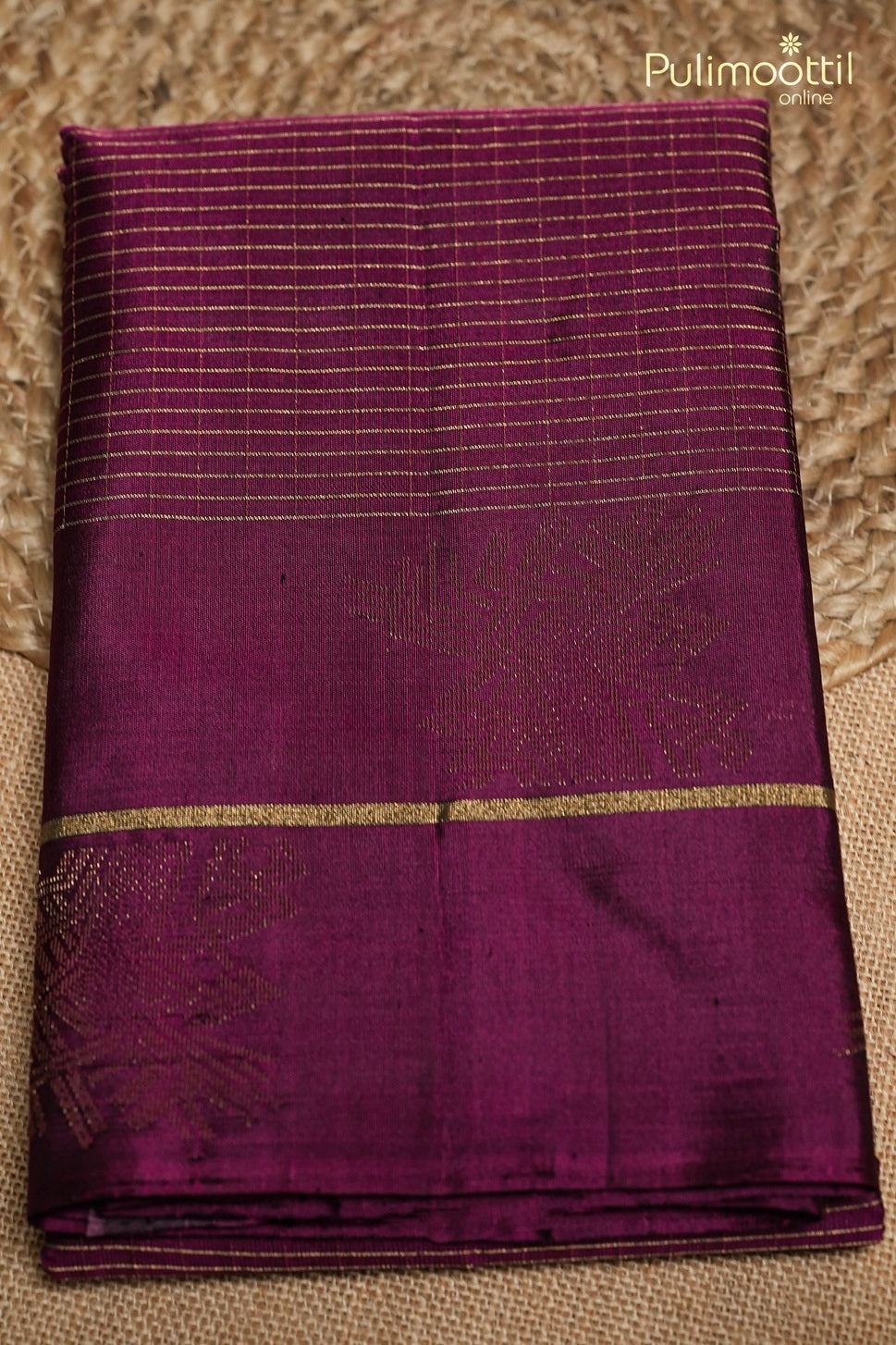 Dark Pink Colour Kanchipuram Designer Saree