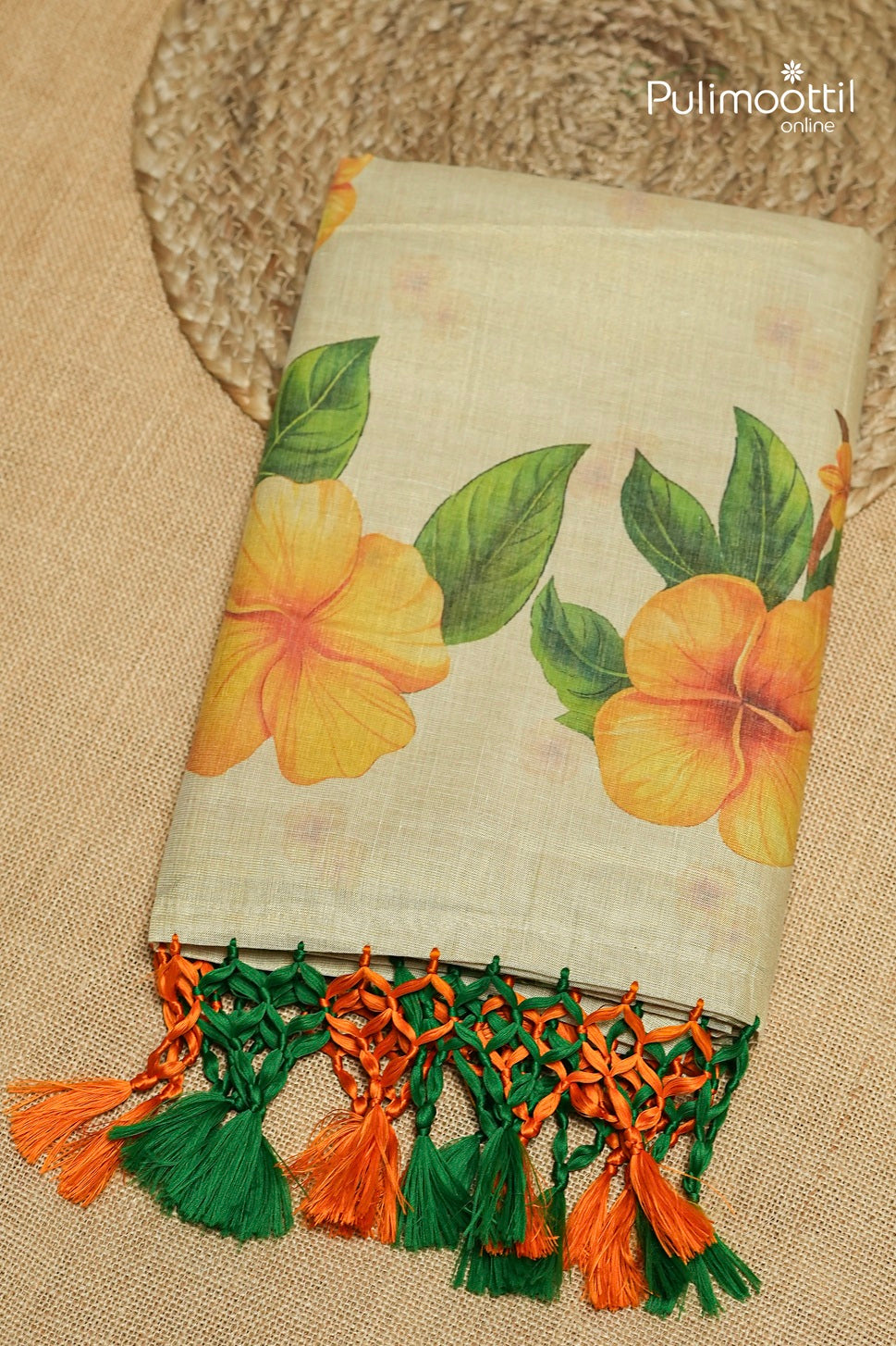 Kerala Traditional Golden Tissue Set Saree