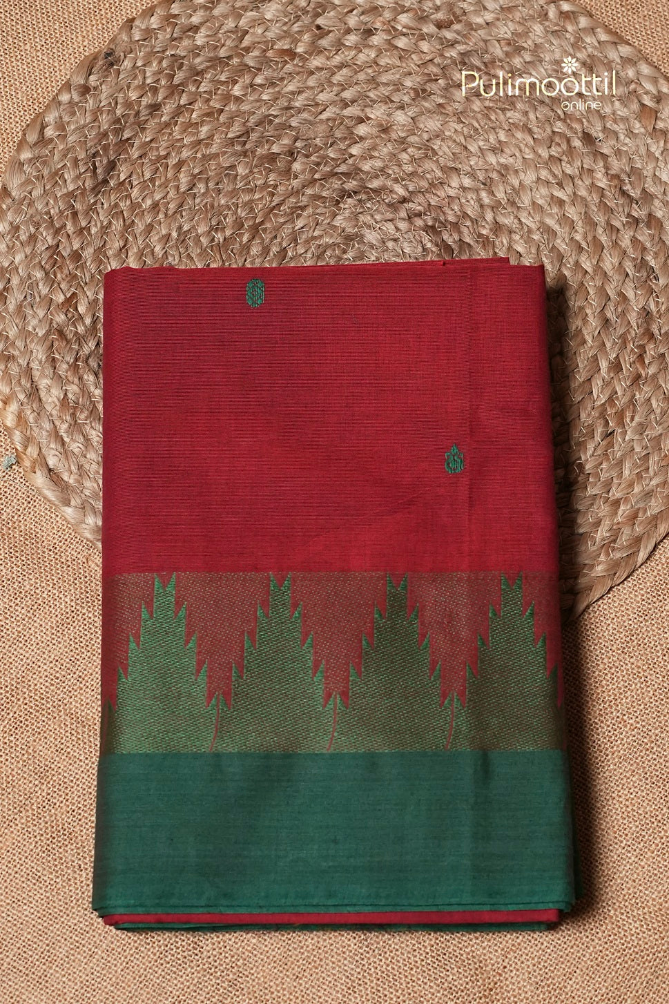 Maroon Colour Kalyani Cotton Saree