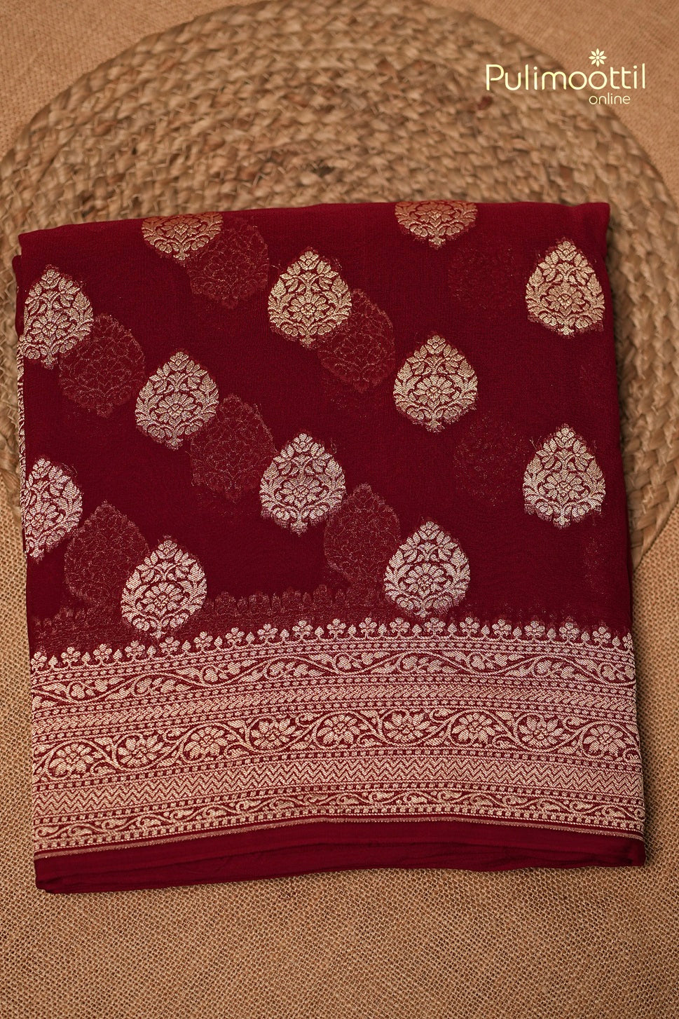 Maroon Colour Banarasi Saree