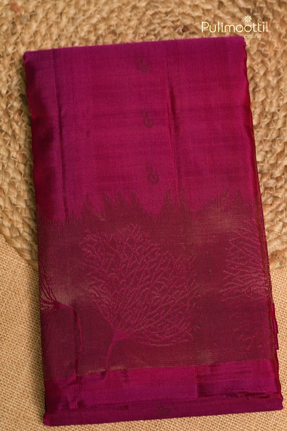 Dark Pink Colour Kanchipuram Designer Saree