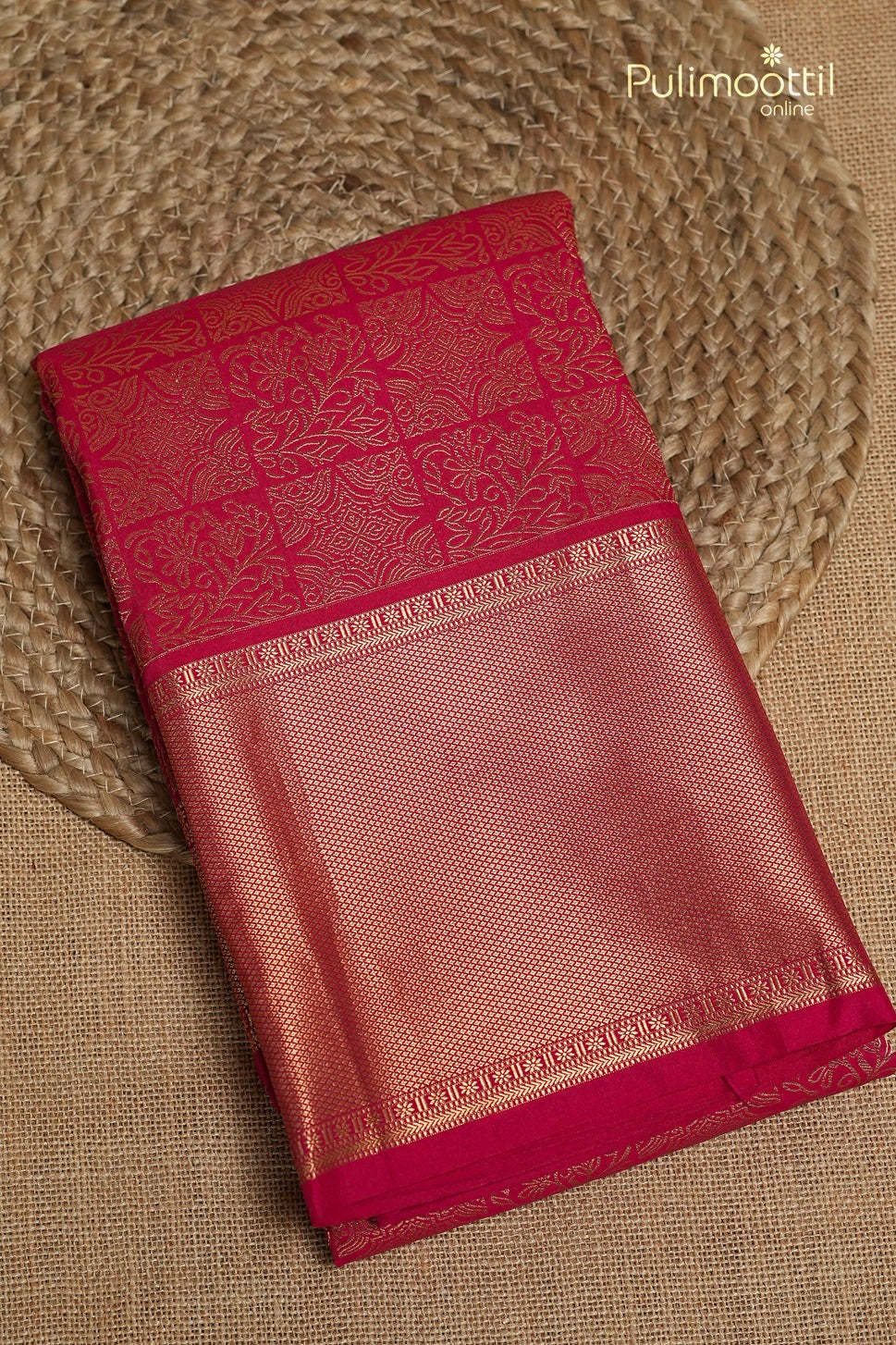 Rani Pink Colour Kanchipuram Brocade Wedding Saree