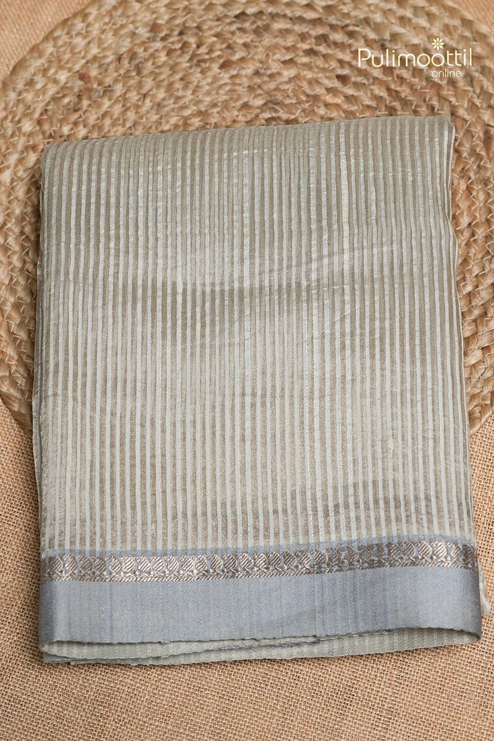 Ivory Colour Tissue Organza Fancy Saree