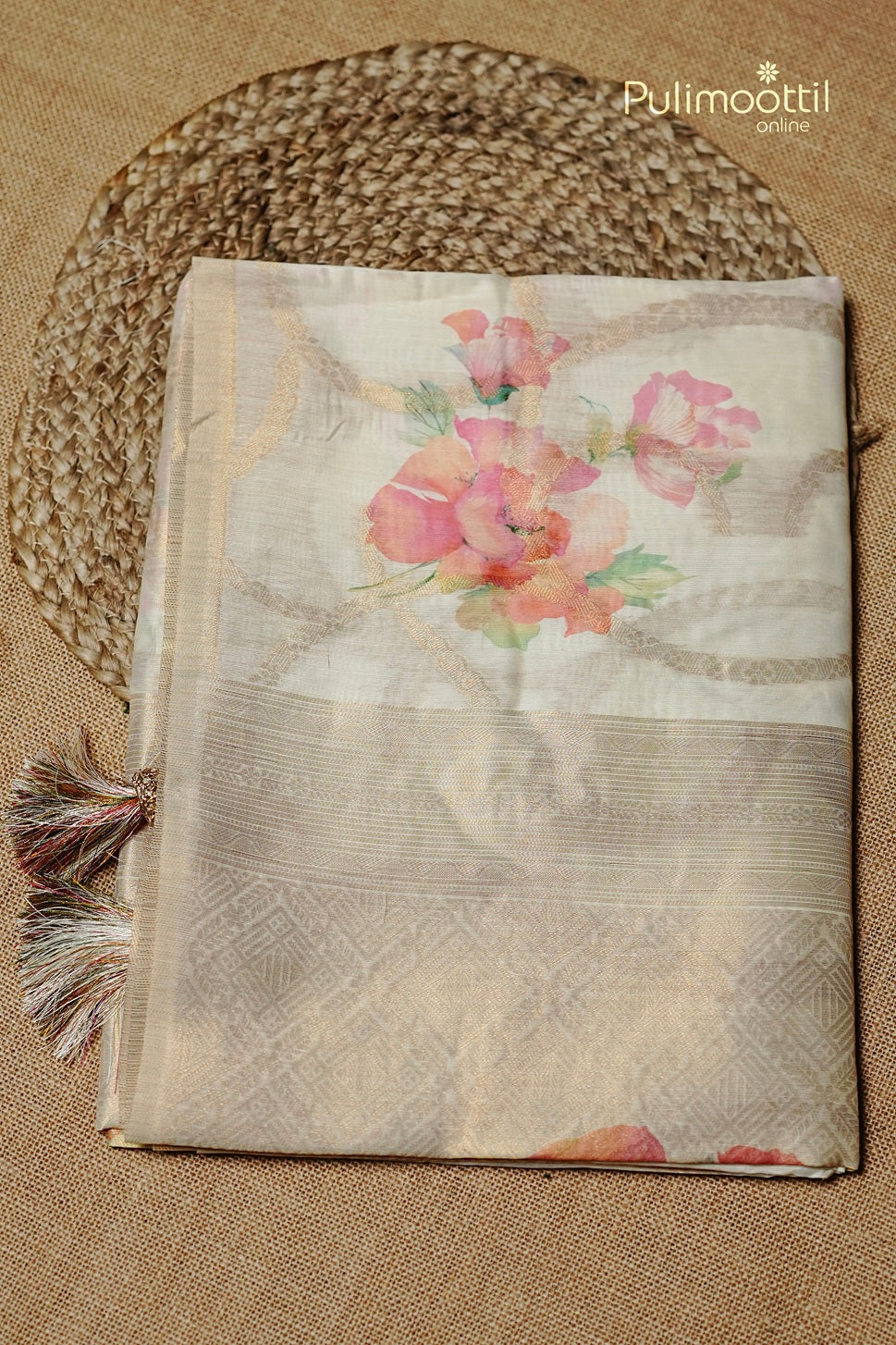 Off White Colour Traditional Fancy Saree
