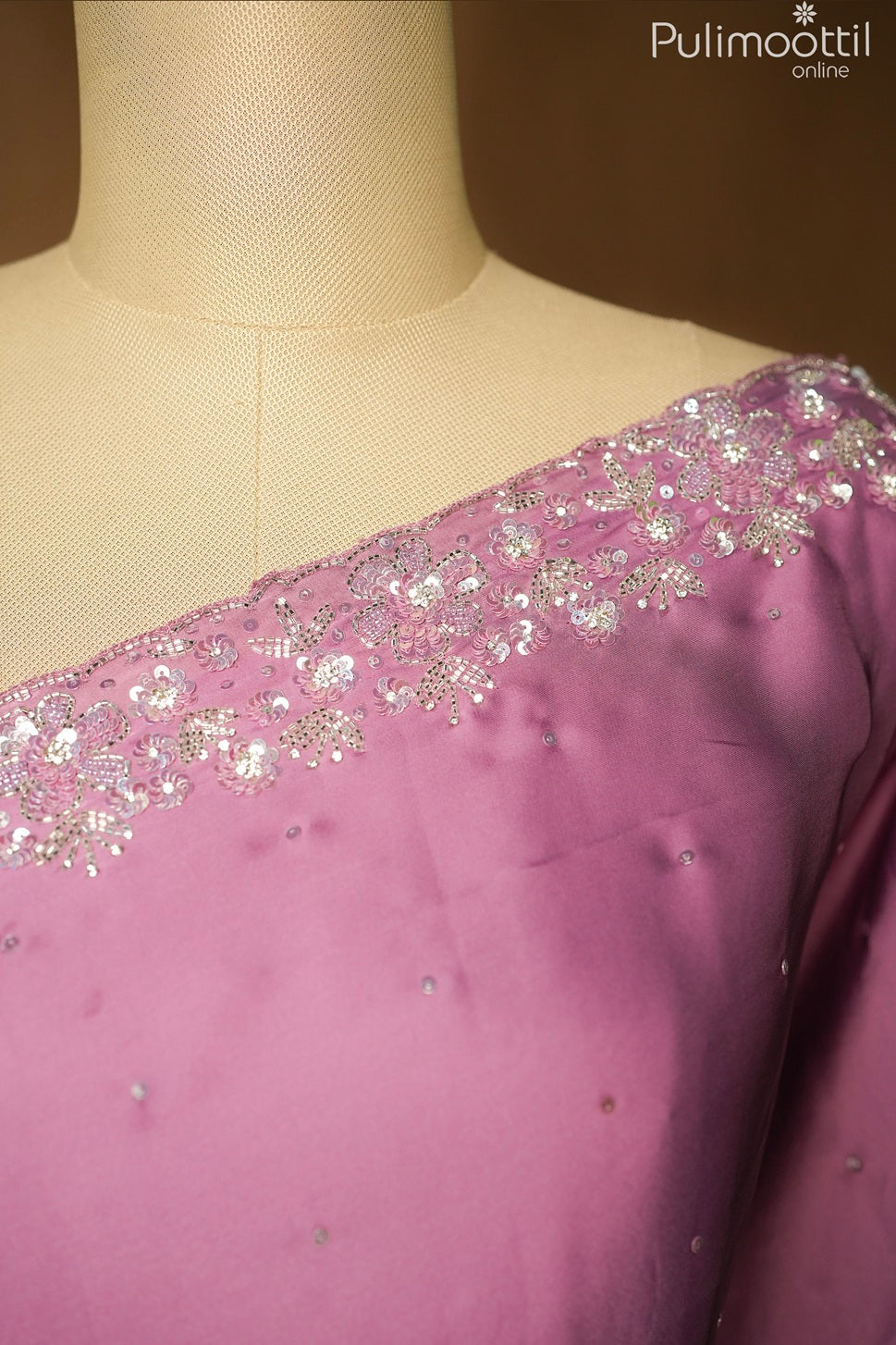 Onion color crepe silk saree