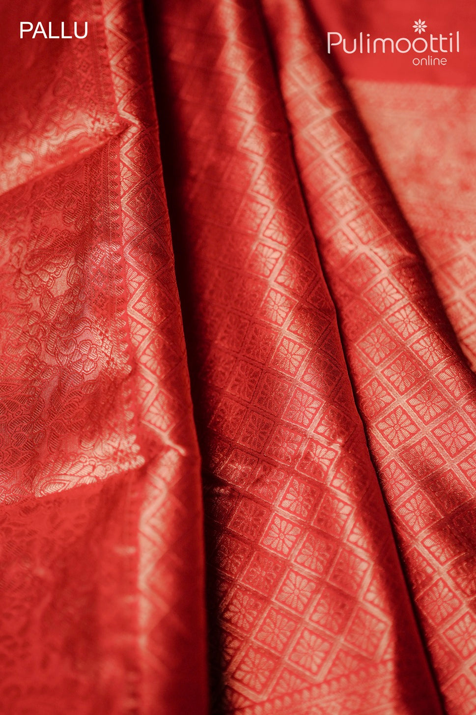 Chilli red Kanchipuram silk saree