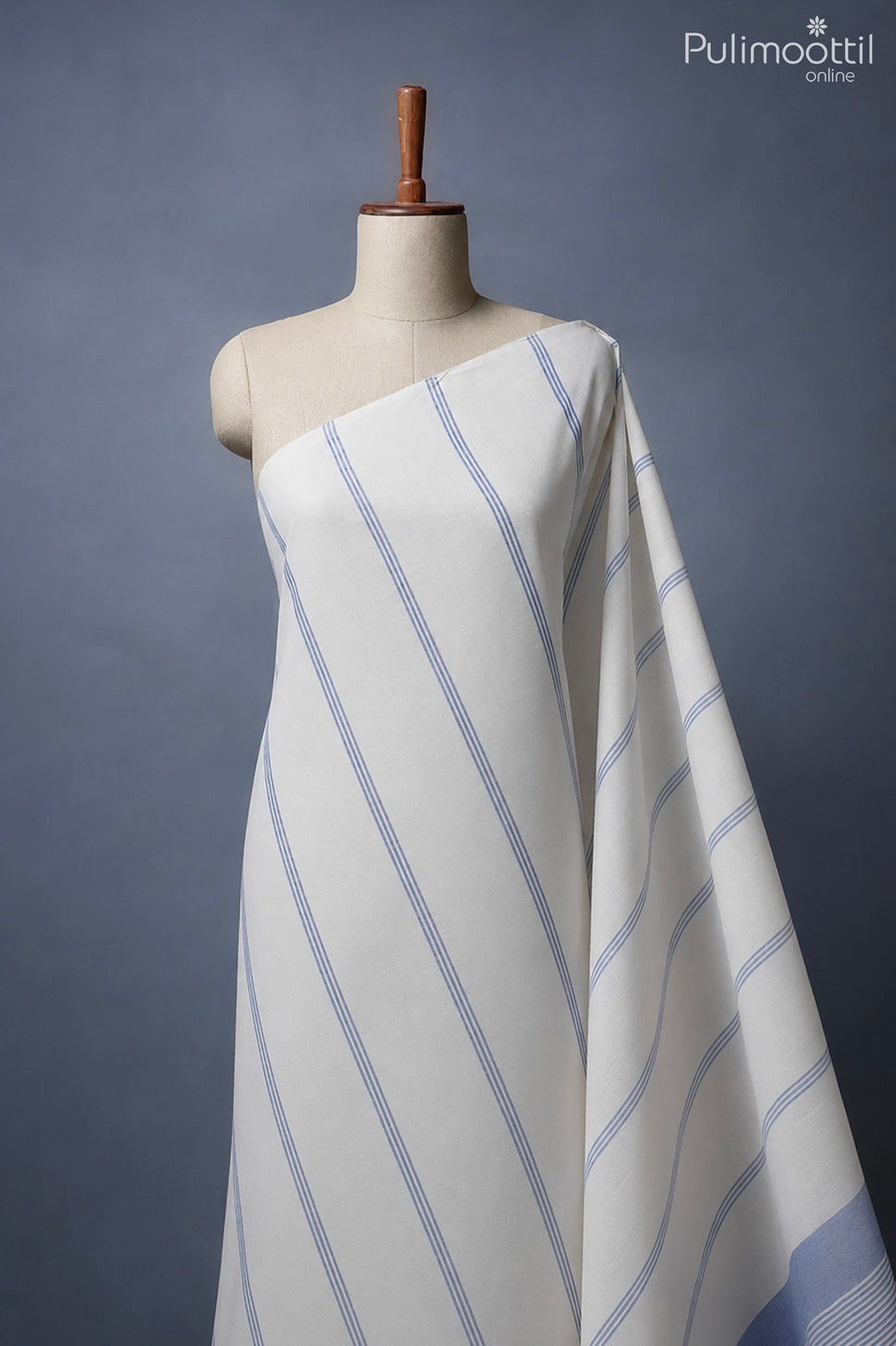 Off white color handloom cotton saree
