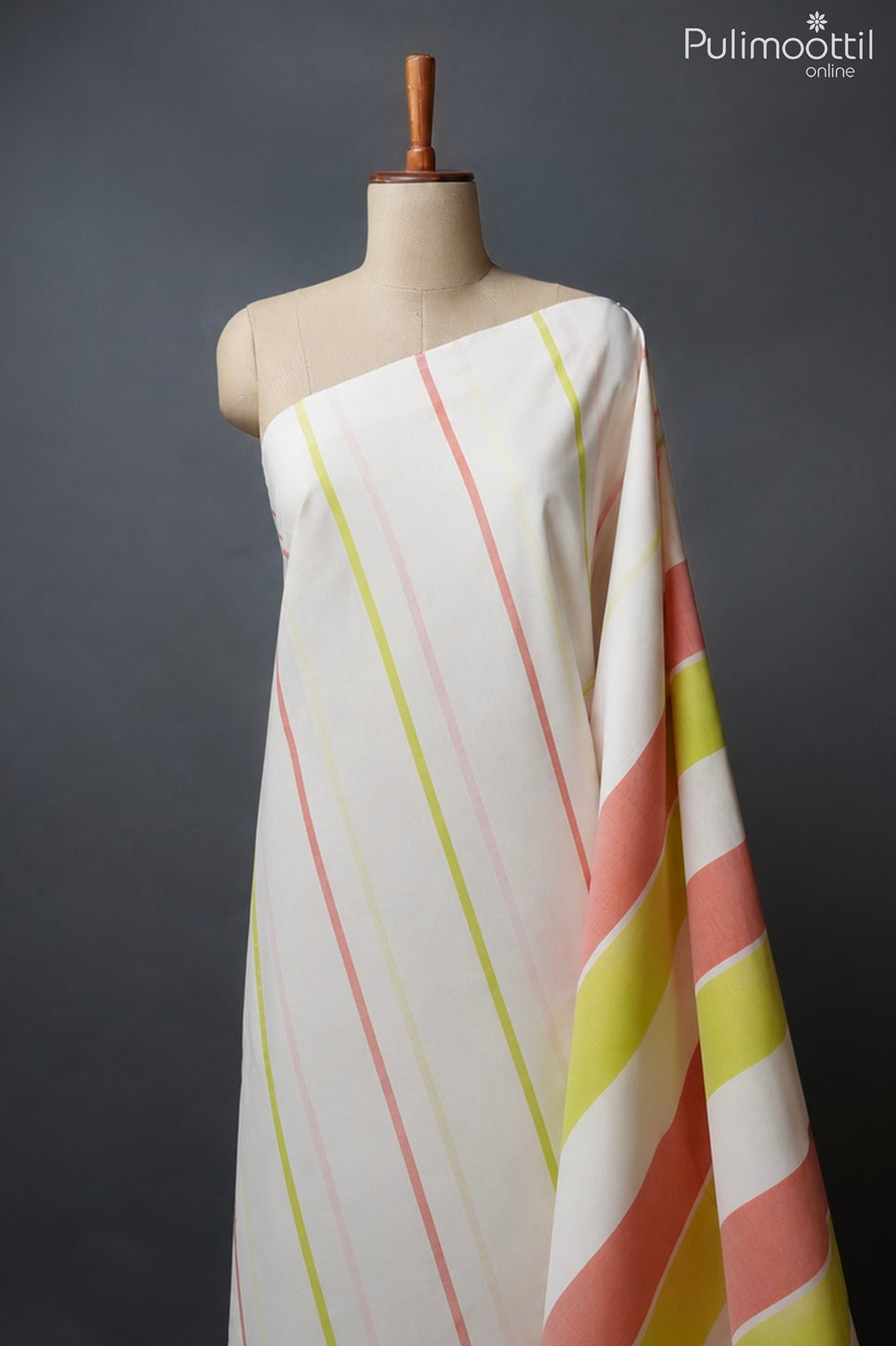 Off white color handloom cotton saree