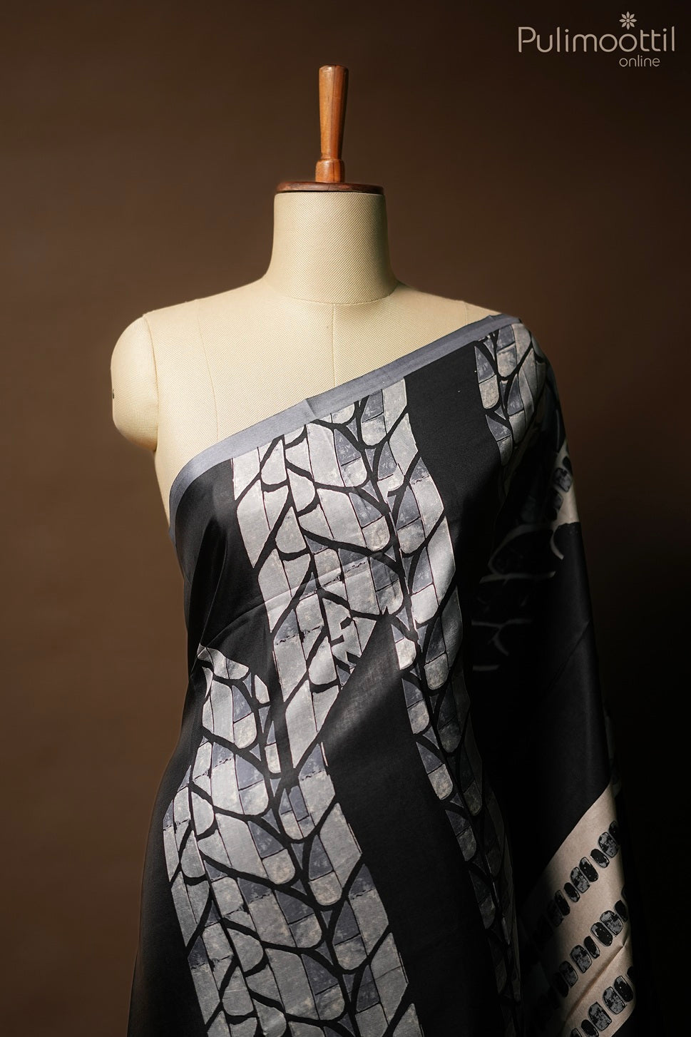 Black pure silk saree