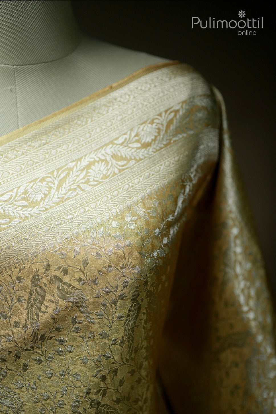 Golden Yellow Colour Banarasi Saree