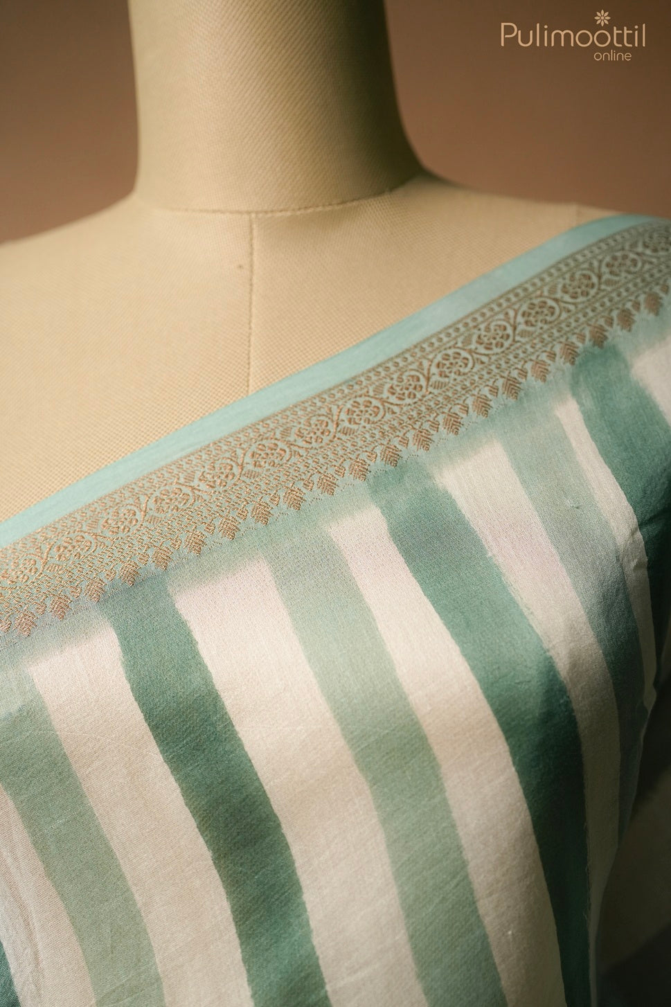 Multi color Chanderi silk saree.