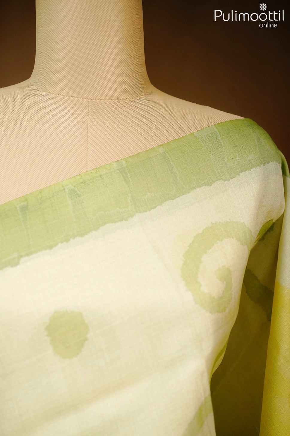 tea green color free hand painding tussar silk saree