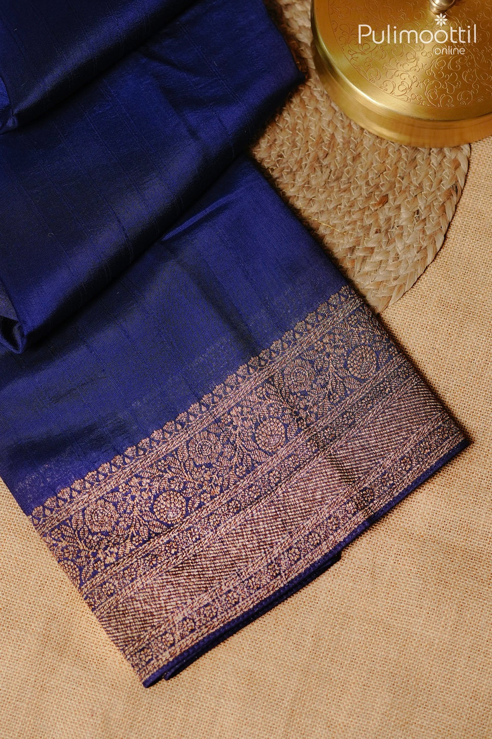 Blue color Banarasi saree
