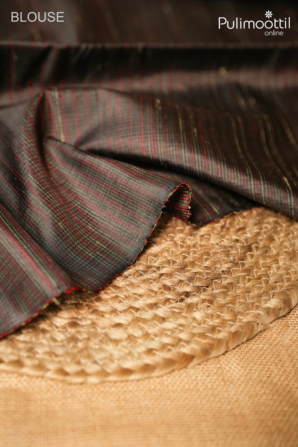 Black color Kanchipuram soft silk saree