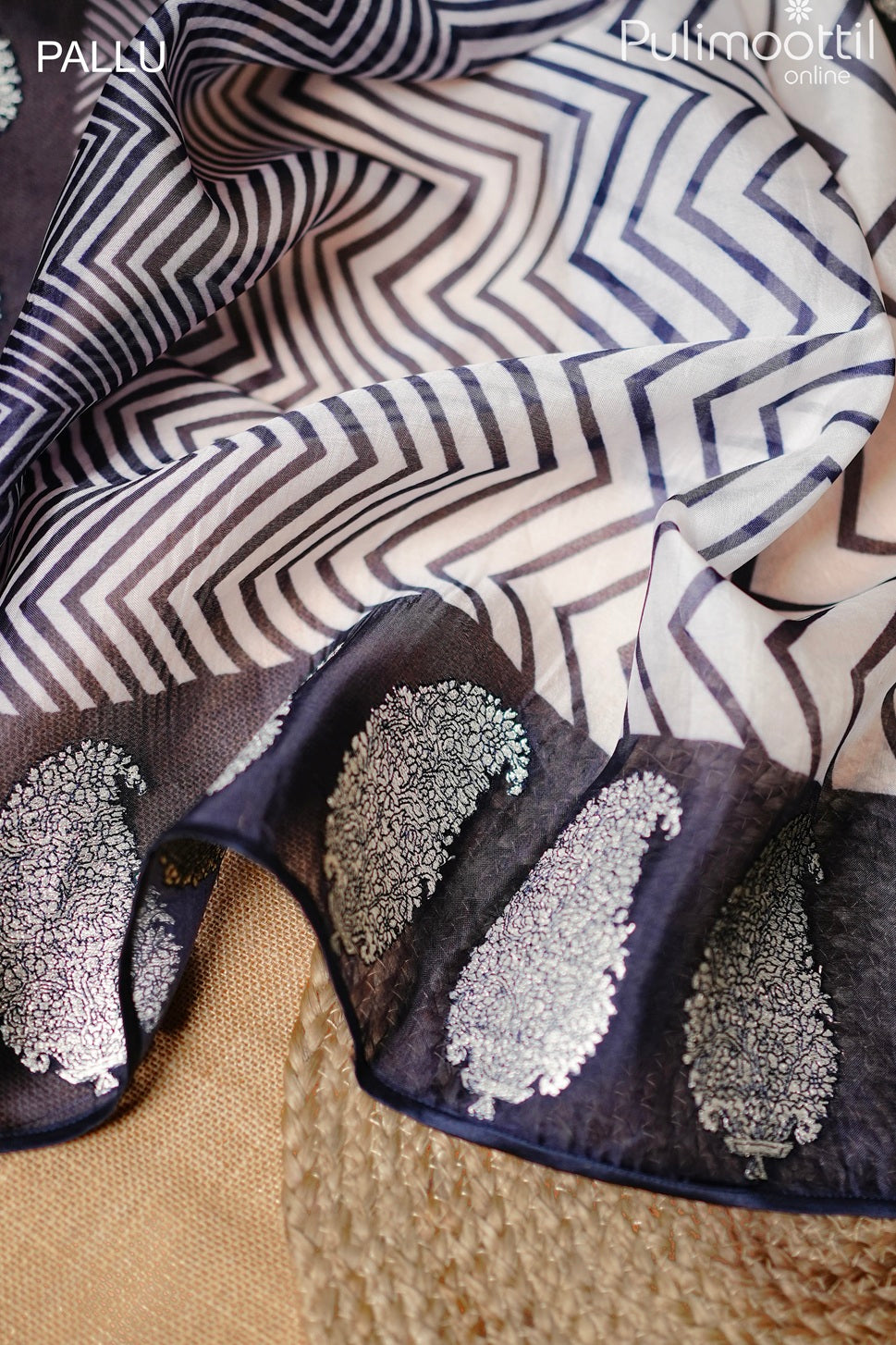 White color organza fancy saree