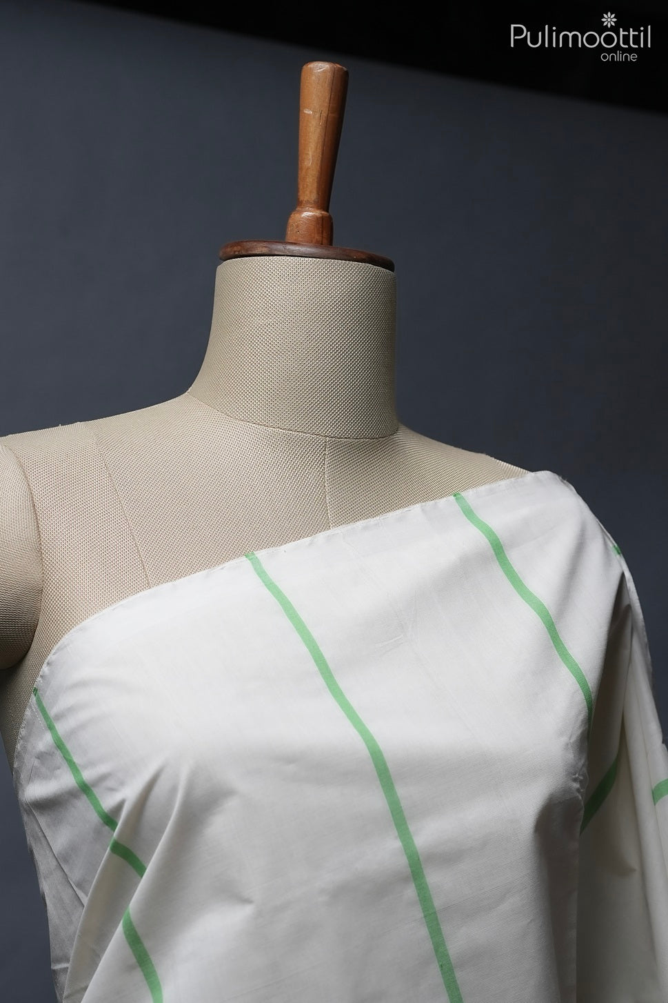 Off white color handloom cotton saree