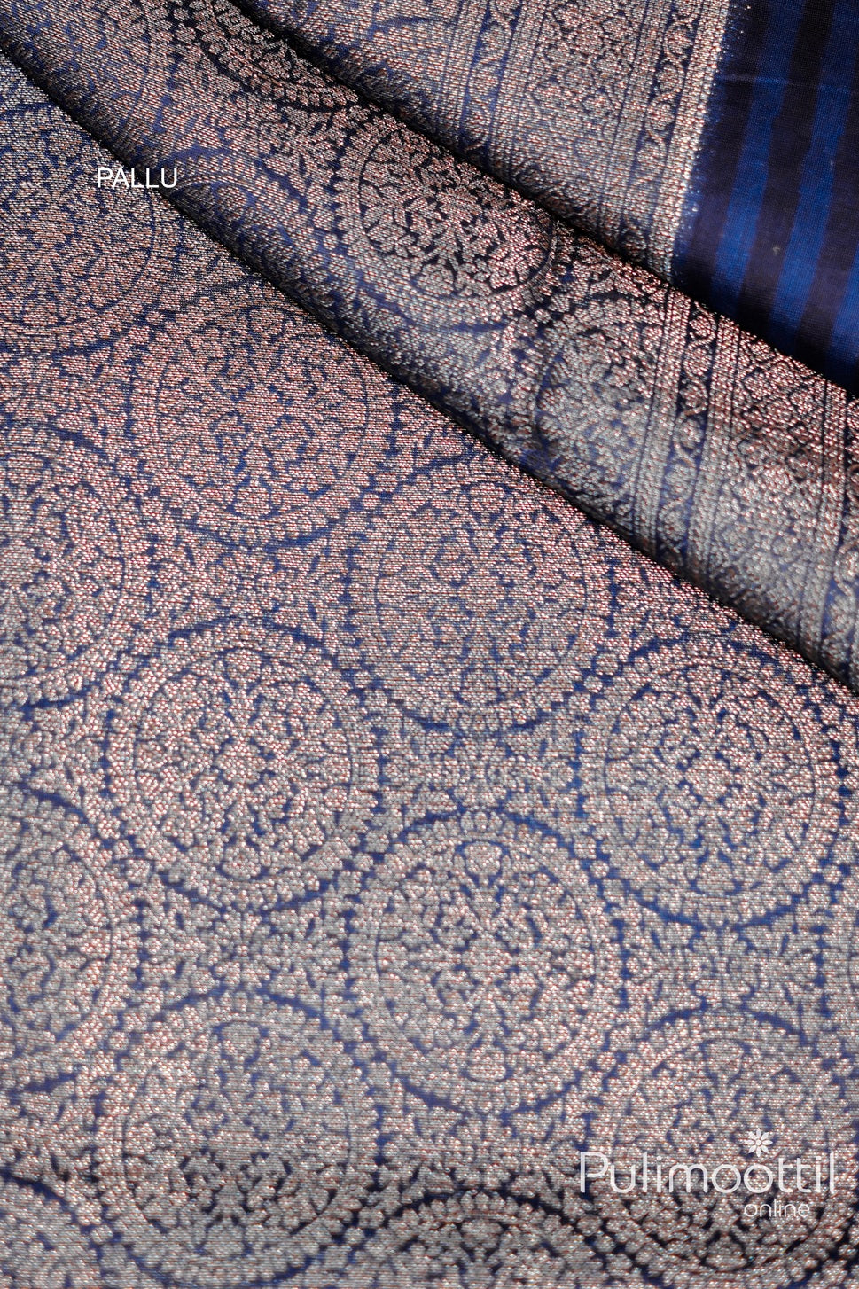 Turquoise Blue Colour Chiniya Banarasi Saree.Silver Zari Square Design With Conrast Small Border 