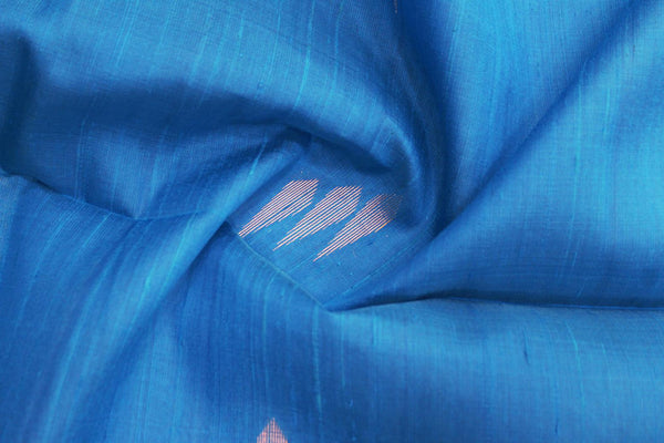 Kingfisher Blue Colour, Jute Silk Saree.