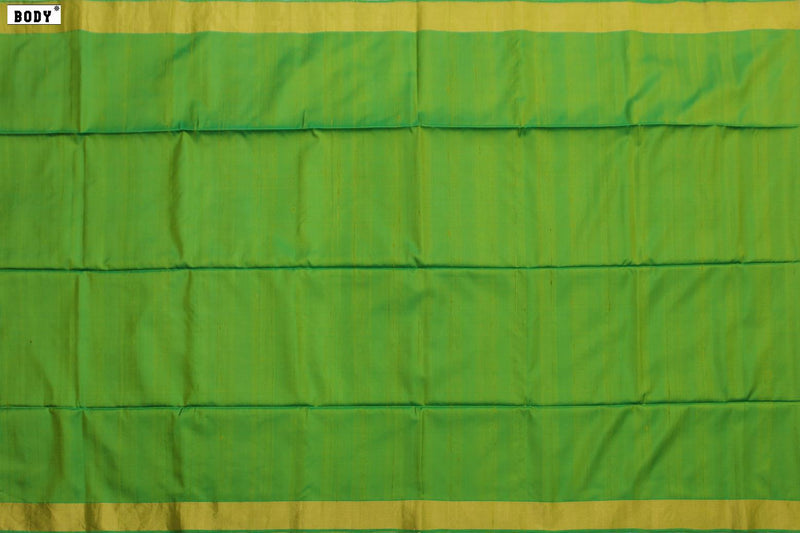 Fluorescent Green Colour, Kanchipuram Soft Silk Saree.