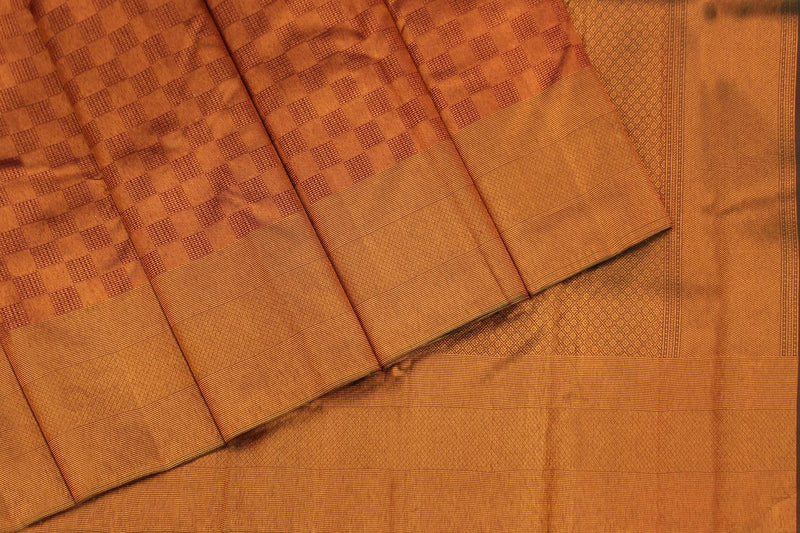Dark Maroon Color, Kanchipuram Designer Silk Saree.