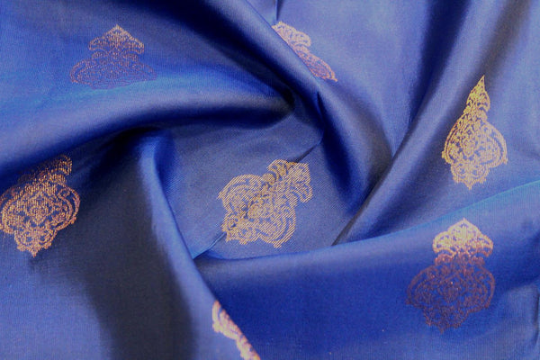 Royal Blue Colour, Kanchipuram Designer Soft Silk Saree.