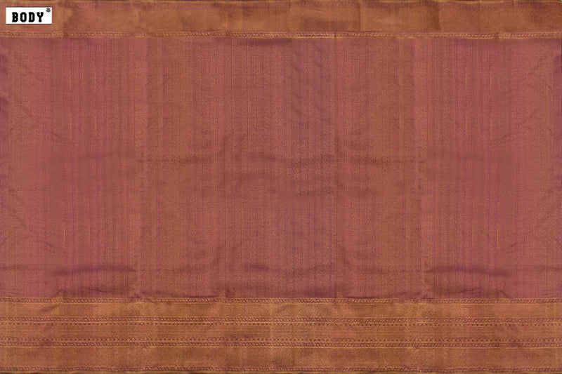 Grape - Copper tissue Colour, Kanchipuram Designer Silk Saree.
