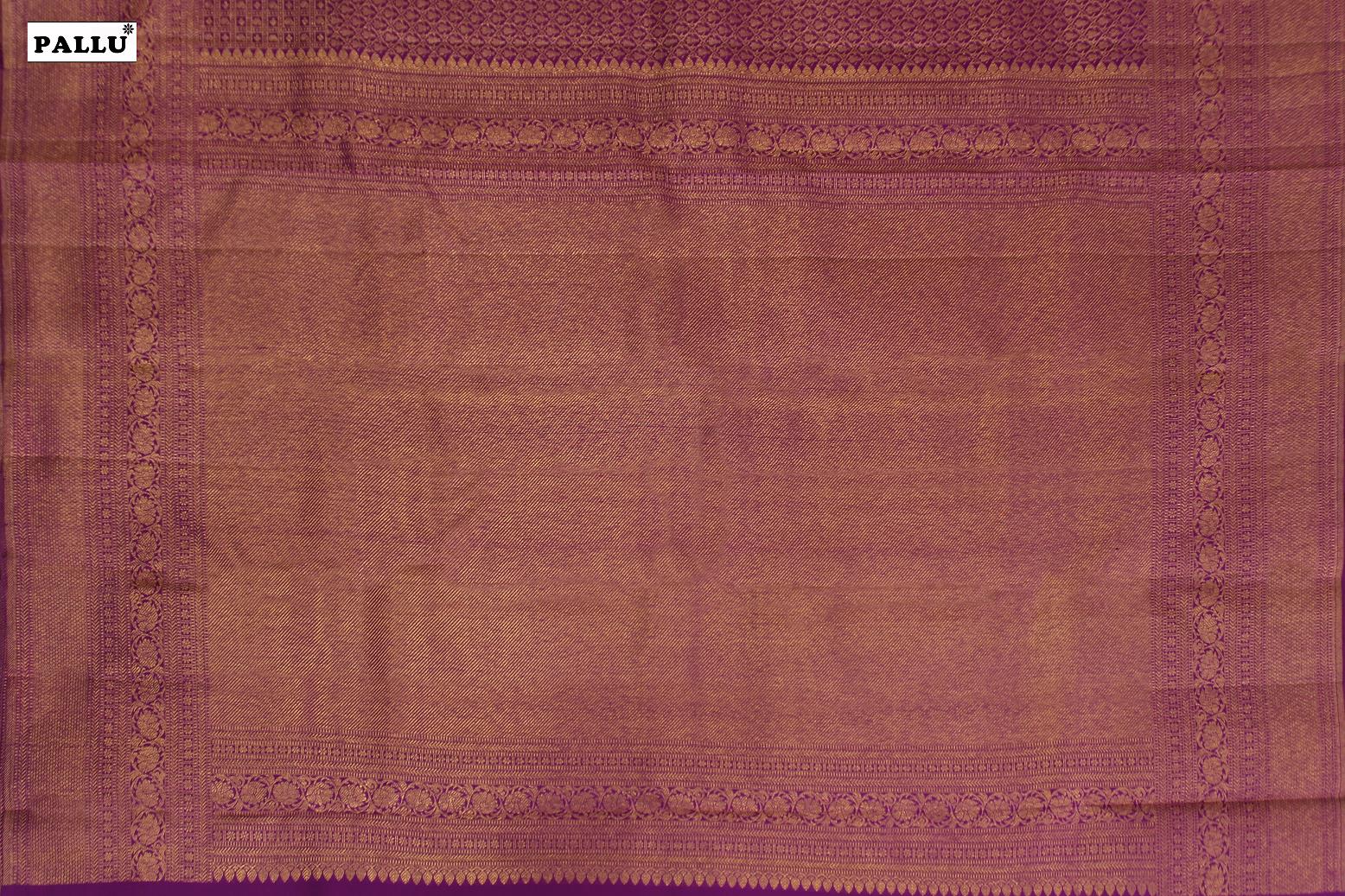 Dark Violet Colour, Kanchipuram Designer Soft Silk Saree