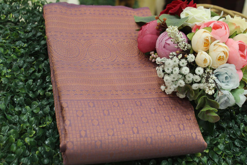 Mouve -Pink  Colour, Bridal Designer Silk Saree.
