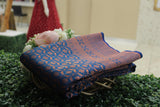 Aegean Blue Colour, Bridal Designer Soft Silk Saree