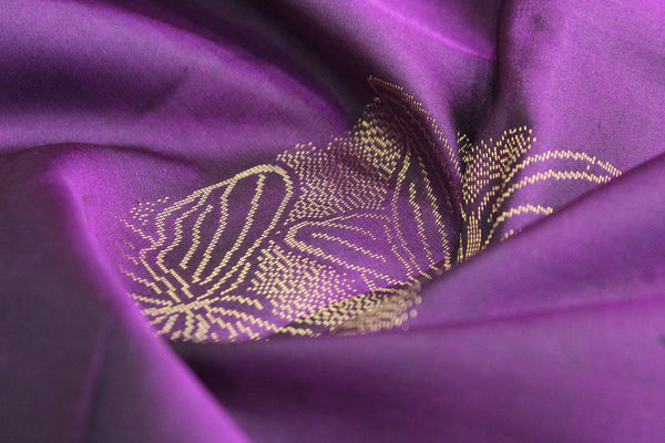 Midnight Purple Colour, Kanchipuram Designer Soft Silk Saree.