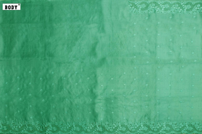 Emerald Green Colour, Tussar Silk Saree