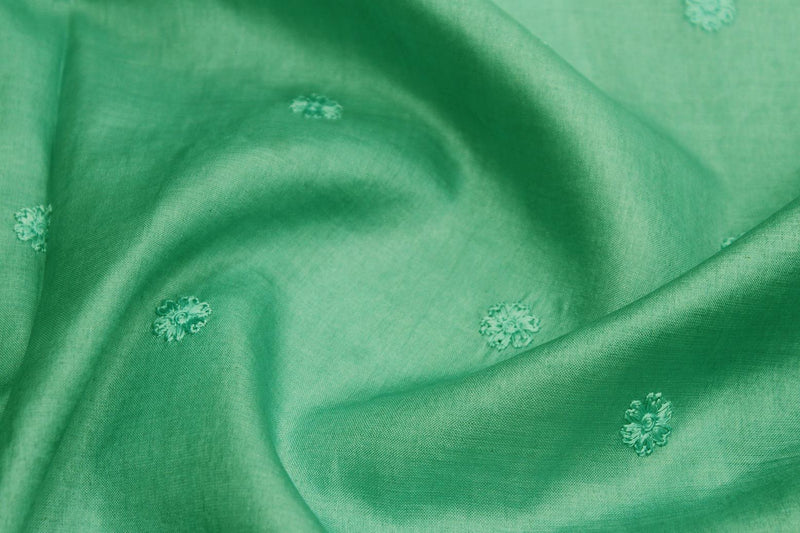 Emerald Green Colour, Tussar Silk Saree